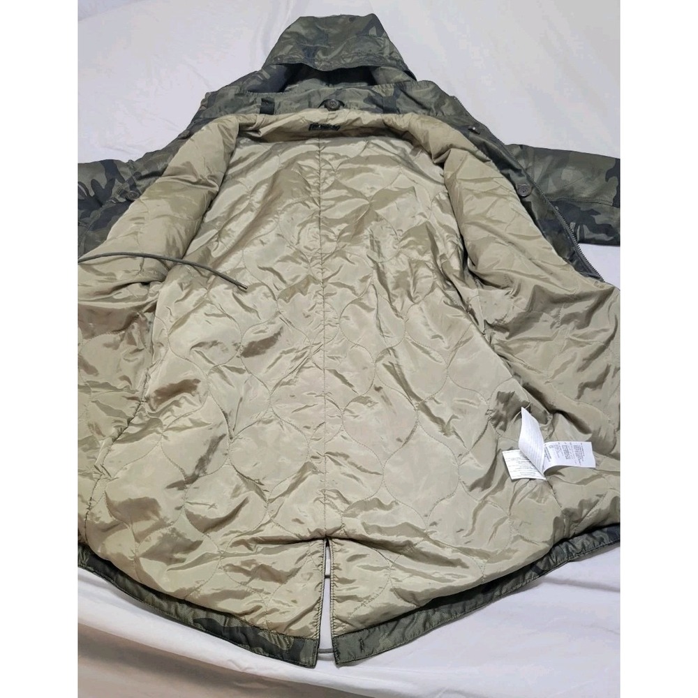 Abercrombie & Fitch Olive Camo Parka Jacket Coat Women XS Water Resistant - Picture 6 of 12